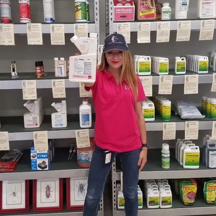 ABC Pest Control retail store shelves with professional pest control products